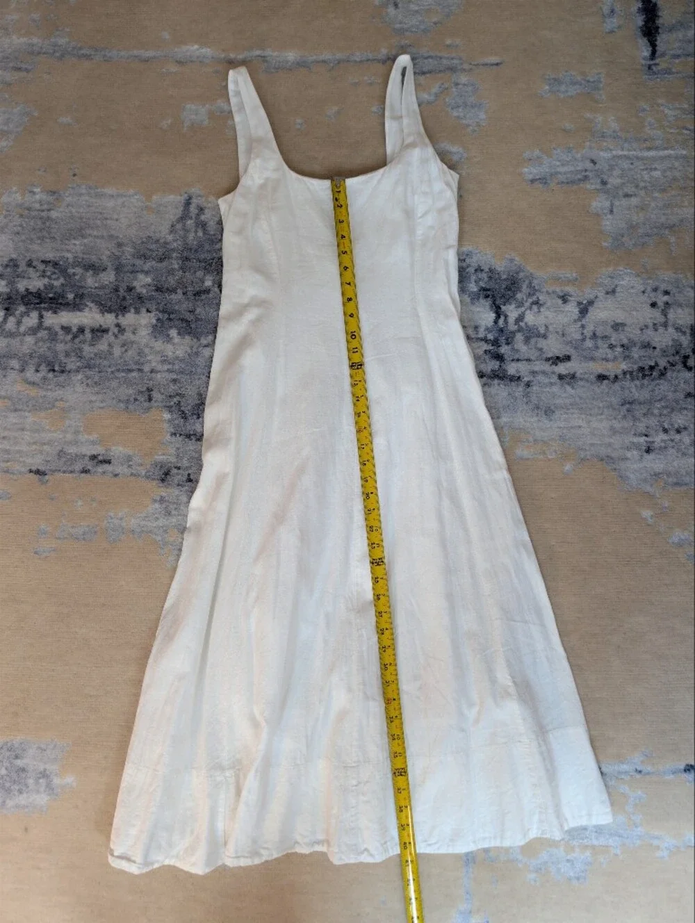 GAP White Sleeveless Linen-Blend Maxi Dress - Picture 3 of 11